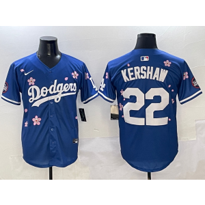 MLB Dodgers 22 Clayton Kershaw Blue 2025 Tokyo Series Nike Cool Base Men Jersey MLB Dodgers 22 Clayton Kershaw Blue 2025 Tokyo Series Nike Cool Base Men Jersey