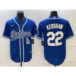 MLB Dodgers 22 Clayton Kershaw Blue Baseball Nike Cool Base Men Jersey MLB Dodgers 22 Clayton Kershaw Blue Baseball Nike Cool Base Men Jersey