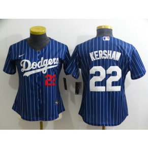 MLB Dodgers 22 Clayton Kershaw Blue Nike Cool Base Women Jersey MLB Dodgers 22 Clayton Kershaw Blue Nike Cool Base Women Jersey