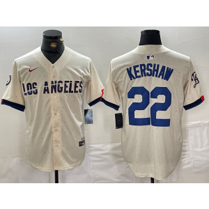 MLB Dodgers 22 Clayton Kershaw Cream Nike Cool Base Men Jersey MLB Dodgers 22 Clayton Kershaw Cream Nike Cool Base Men Jersey