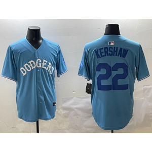MLB Dodgers 22 Clayton Kershaw Light Blue Nike Cool Base Men Jersey MLB Dodgers 22 Clayton Kershaw Light Blue Nike Cool Base Men Jersey