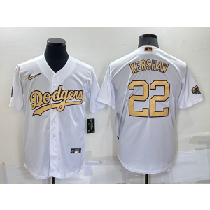 MLB Dodgers 22 Clayton Kershaw White 2022 All-Star Cool Base Men Jersey MLB Dodgers 22 Clayton Kershaw White 2022 All-Star Cool Base Men Jersey