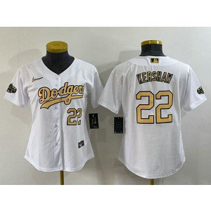 MLB Dodgers 22 Clayton Kershaw White 2022 All-Star Nike Cool Base Women Jersey(Run Small) MLB Dodgers 22 Clayton Kershaw White 2022 All-Star Nike Cool Base Women Jersey(Run Small)