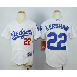 MLB Dodgers 22 Clayton Kershaw White Cool Base Youth Jerseys MLB Dodgers 22 Clayton Kershaw White Cool Base Youth Jerseys
