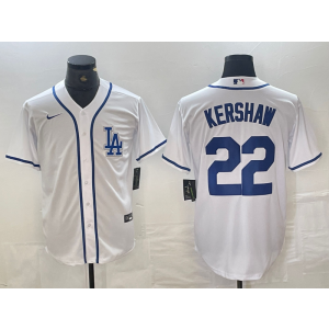MLB Dodgers 22 Clayton Kershaw White Nike Cool Base Men Jersey MLB Dodgers 22 Clayton Kershaw White Nike Cool Base Men Jersey