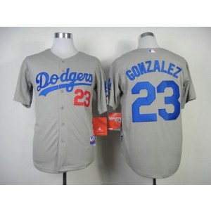 MLB Dodgers 23 Adrian Gonzalez Grey Cool Base Men Jersey MLB Dodgers 23 Adrian Gonzalez Grey Cool Base Men Jersey