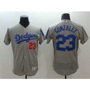 MLB Dodgers 23 Adrian Gonzalez Grey Flexbase Men Jersey MLB Dodgers 23 Adrian Gonzalez Grey Flexbase Men Jersey