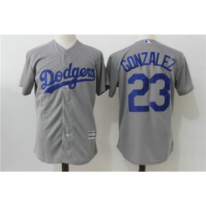 MLB Dodgers 23 Adrian Gonzalez Grey New Cool Base Men Jersey MLB Dodgers 23 Adrian Gonzalez Grey New Cool Base Men Jersey