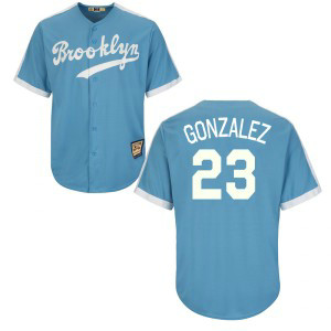 MLB Dodgers 23 Adrian Gonzalez Light Blue Cooperstown Men Jersey MLB Dodgers 23 Adrian Gonzalez Light Blue Cooperstown Men Jersey