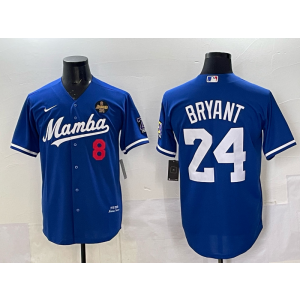 MLB Dodgers 24 Bryant Blue Mamba Nike Cool Base Men Jersey MLB Dodgers 24 Bryant Blue Mamba Nike Cool Base Men Jersey