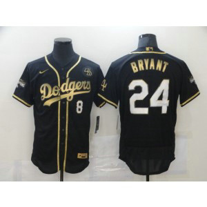 MLB Dodgers 24 Kobe Bryant Black Gold Flexbase Men Jersey MLB Dodgers 24 Kobe Bryant Black Gold Flexbase Men Jersey