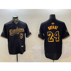 MLB Dodgers 24 Kobe Bryant Black Nike Cool Base Men Jersey MLB Dodgers 24 Kobe Bryant Black Nike Cool Base Men Jersey