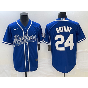 MLB Dodgers 24 Kobe Bryant Blue Baseball Nike Cool Base Men Jersey MLB Dodgers 24 Kobe Bryant Blue Baseball Nike Cool Base Men Jersey