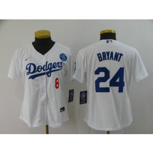 MLB Dodgers 24 Kobe Bryant White 2020 Nike Cool Base Women Jersey MLB Dodgers 24 Kobe Bryant White 2020 Nike Cool Base Women Jersey