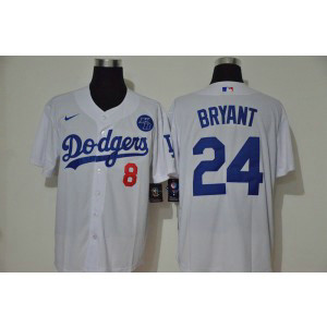 MLB Dodgers 24 Kobe Bryant White 2020 Nike KB Cool Base Men Jersey MLB Dodgers 24 Kobe Bryant White 2020 Nike KB Cool Base Men Jersey