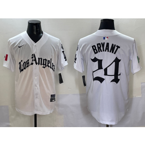 MLB Dodgers 24 Kobe Bryant White Nike Cool Base Men Jersey MLB Dodgers 24 Kobe Bryant White Nike Cool Base Men Jersey