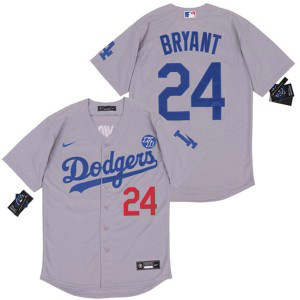 MLB Dodgers 24 Kobe Bryant With KB Patch Grey 2020 Nike Cool Base Men Jersey MLB Dodgers 24 Kobe Bryant With KB Patch Grey 2020 Nike Cool Base Men Jersey