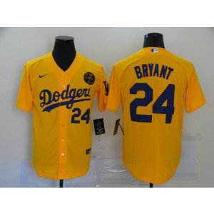 MLB Dodgers 24 Kobe Bryant Yellow 2020 Nike KB Cool Base Men Jersey MLB Dodgers 24 Kobe Bryant Yellow 2020 Nike KB Cool Base Men Jersey