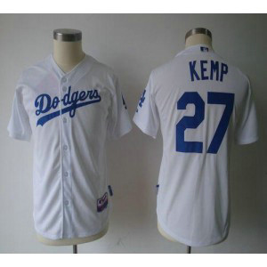 MLB Dodgers 27 Matt Kemp White Youth Jersey MLB Dodgers 27 Matt Kemp White Youth Jersey
