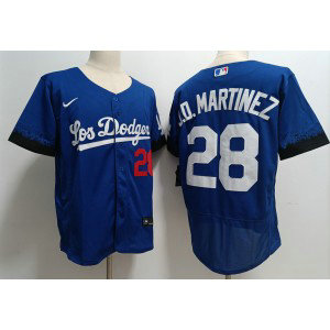 MLB Dodgers 28 J.D. Martinez Blue City Connect Flexbase Men Jersey MLB Dodgers 28 J.D. Martinez Blue City Connect Flexbase Men Jersey