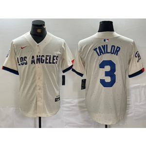 MLB Dodgers 3 Chris Taylor Cream Nike Cool Base Men Jersey MLB Dodgers 3 Chris Taylor Cream Nike Cool Base Men Jersey
