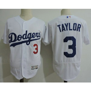MLB Dodgers 3 Chris Taylor White Flexbase Men Jersey MLB Dodgers 3 Chris Taylor White Flexbase Men Jersey