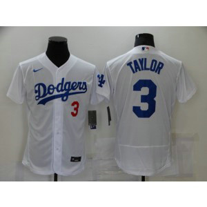 MLB Dodgers 3 Chris Taylor White Nike Flexbase Men Jersey MLB Dodgers 3 Chris Taylor White Nike Flexbase Men Jersey