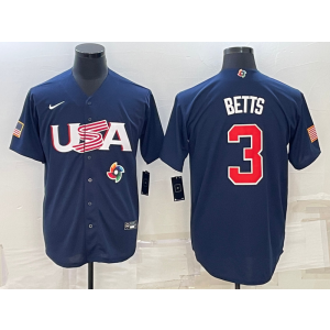 MLB Dodgers 3 Mookie Betts Blue 2023 World Series Men Jersey MLB Dodgers 3 Mookie Betts Blue 2023 World Series Men Jersey