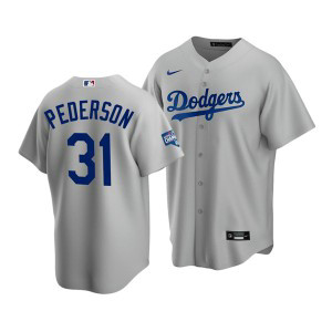 MLB Dodgers 31 Joc Pederson Grey 2020 World Series Champions Cool Base Men Jersey MLB Dodgers 31 Joc Pederson Grey 2020 World Series Champions Cool Base Men Jersey