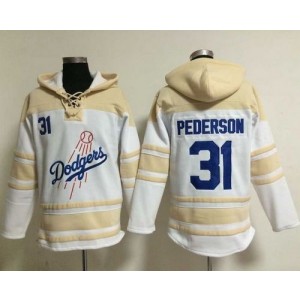 MLB Dodgers 31 Joc Pederson White Men Sweatshirt Hoodie MLB Dodgers 31 Joc Pederson White Men Sweatshirt Hoodie