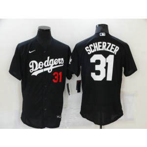 MLB Dodgers 31 Max Scherzer Black Flexbase Men Jersey MLB Dodgers 31 Max Scherzer Black Flexbase Men Jersey