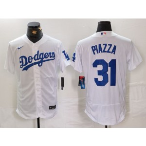 MLB Dodgers 31 Piazza White Nike Flexbase Men Jersey MLB Dodgers 31 Piazza White Nike Flexbase Men Jersey