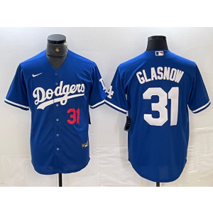 MLB Dodgers 31 Tyler Glasnow Blue Nike Cool Base Men Jersey MLB Dodgers 31 Tyler Glasnow Blue Nike Cool Base Men Jersey