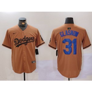 MLB Dodgers 31 Tyler Glasnow Brown Nike Cool Base Men Jersey MLB Dodgers 31 Tyler Glasnow Brown Nike Cool Base Men Jersey