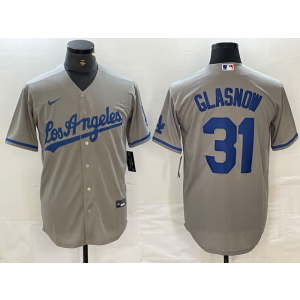 MLB Dodgers 31 Tyler Glasnow Grey City Nike Cool Base Men Jersey MLB Dodgers 31 Tyler Glasnow Grey City Nike Cool Base Men Jersey