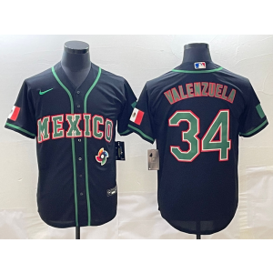 MLB Dodgers 34 Fernando Valenzuela Black Mexico Nike Cool Base Men Jersey MLB Dodgers 34 Fernando Valenzuela Black Mexico Nike Cool Base Men Jersey
