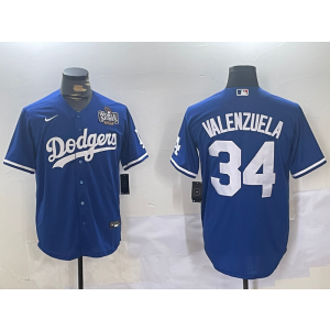 MLB Dodgers 34 Fernando Valenzuela Blue 2024 World Series Nike Cool Base Men Jersey MLB Dodgers 34 Fernando Valenzuela Blue 2024 World Series Nike Cool Base Men Jersey