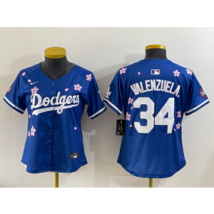 MLB Dodgers 34 Fernando Valenzuela Blue 2025 Tokyo Series Nike Cool Base Women Jersey MLB Dodgers 34 Fernando Valenzuela Blue 2025 Tokyo Series Nike Cool Base Women Jersey