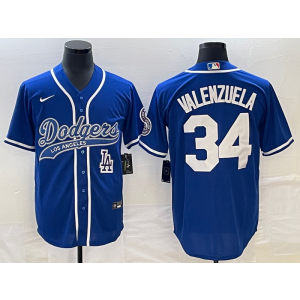 MLB Dodgers 34 Fernando Valenzuela Blue Baseball Nike Cool Base Men Jersey MLB Dodgers 34 Fernando Valenzuela Blue Baseball Nike Cool Base Men Jersey