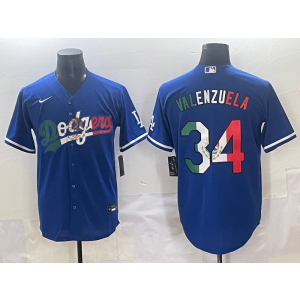 MLB Dodgers 34 Fernando Valenzuela Blue Mexico Nike Cool Base Men Jersey MLB Dodgers 34 Fernando Valenzuela Blue Mexico Nike Cool Base Men Jersey