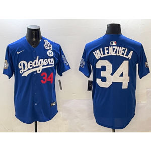 MLB Dodgers 34 Fernando Valenzuela Blue Nike Cool Base Men Jersey MLB Dodgers 34 Fernando Valenzuela Blue Nike Cool Base Men Jersey