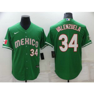 MLB Dodgers 34 Fernando Valenzuela Green Mexico Nike Cool Base Men Jersey MLB Dodgers 34 Fernando Valenzuela Green Mexico Nike Cool Base Men Jersey
