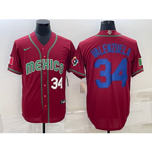 MLB Dodgers 34 Fernando Valenzuela Mexico 2023 World Series Men Jersey MLB Dodgers 34 Fernando Valenzuela Mexico 2023 World Series Men Jersey