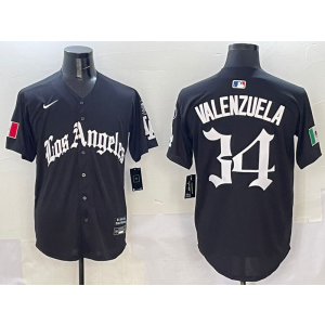 MLB Dodgers 34 Fernando Valenzuela New Black Nike Cool Base Men Jersey MLB Dodgers 34 Fernando Valenzuela New Black Nike Cool Base Men Jersey