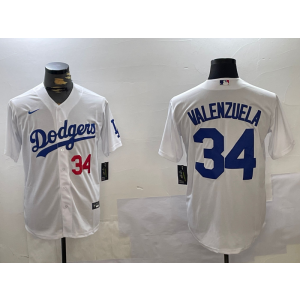 MLB Dodgers 34 Fernando Valenzuela White Nike Cool Base Men Jersey MLB Dodgers 34 Fernando Valenzuela White Nike Cool Base Men Jersey