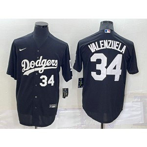 MLB Dodgers 34 Toro Valenzuela Black Nike Cool Base Baseball Men Jersey MLB Dodgers 34 Toro Valenzuela Black Nike Cool Base Baseball Men Jersey