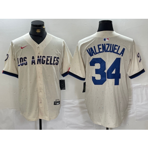 MLB Dodgers 34 Toro Valenzuela Cream Nike Cool Base Men Jersey MLB Dodgers 34 Toro Valenzuela Cream Nike Cool Base Men Jersey