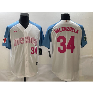 MLB Dodgers 34 Toro Valenzuela Mexican Blue Nike Cool Base Men Jersey MLB Dodgers 34 Toro Valenzuela Mexican Blue Nike Cool Base Men Jersey