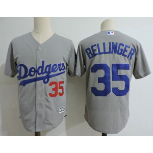 MLB Dodgers 35 Cody Bellinger Gray Cool Base Men Jersey MLB Dodgers 35 Cody Bellinger Gray Cool Base Men Jersey