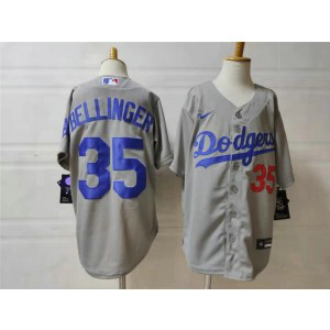 MLB Dodgers 35 Cody Bellinger Grey Nike Cool Base Youth Jersey MLB Dodgers 35 Cody Bellinger Grey Nike Cool Base Youth Jersey